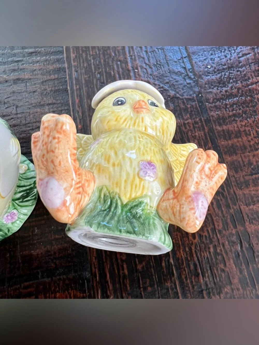 Baby Chick Egg Easter Spring Salt & Pepper Shakers Ceramic